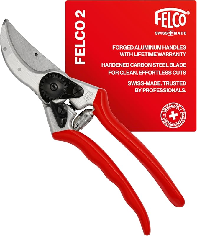 Felco F2 Swiss-Made Pruning Shears: 9.25-inch Professional Garden Clip