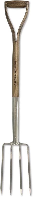 Spear & Jackson Traditional Stainless Steel Border Fork – Heavy Duty f
