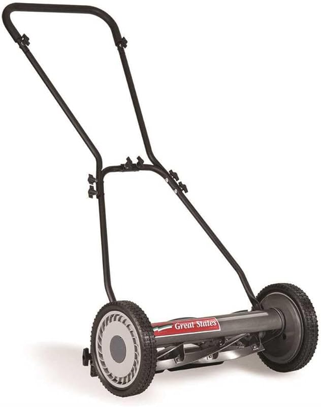 Great States 815-18 18-Inch 5-Blade Push Reel Lawn Mower – Eco-Friendl
