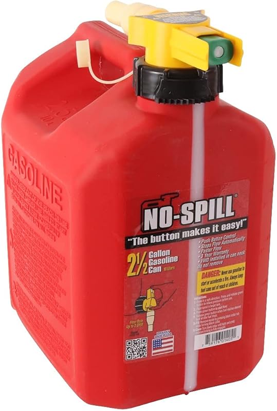 NO-SPILL 2.5 Gallon Gas Can with Spill-Proof Design for Safe Fuel Stor