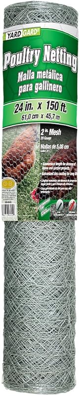 YARDGARD Twisted Mesh Wire Fence, 24x150 ft, 20 Gauge Galvanized Steel