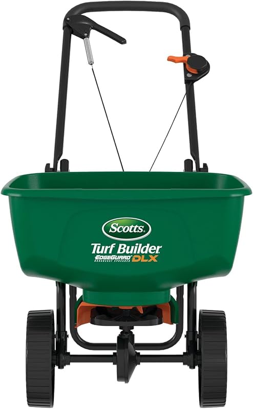Scotts Turf Builder EdgeGuard DLX Broadcast Spreader for Seed, Fertili