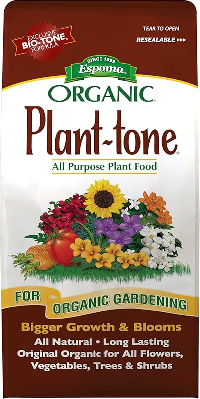 Espoma Organic Plant-Tone 5-3-3 Natural All-Purpose Plant Food for Flo