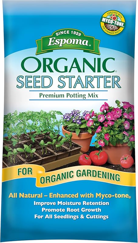 Espoma Organic Seed Starter Premium Potting Soil Mix: All Natural, Myc