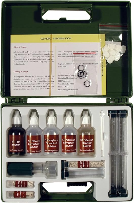Luster Leaf 1663 Professional Soil Test Kit with 80 Tests for Soil pH