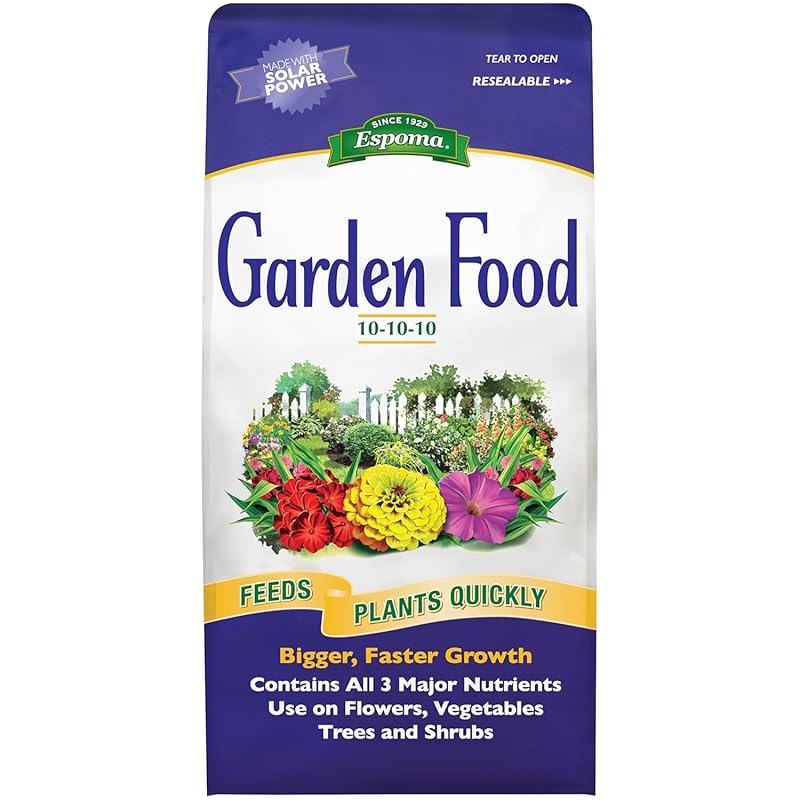Espoma 10-10-10 Garden Food Fertilizer for Flowers, Trees, Shrubs, Veg