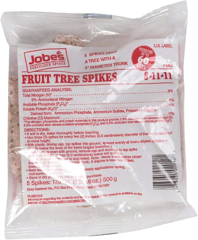 Easy Gardener Jobe's Fruit Tree Fertilizer Spikes - 17.6 oz (500g) for
