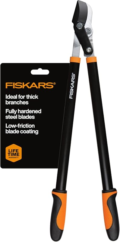 Fiskars 28-Inch Power-Lever Bypass Lopper with Sharp Steel Blade for C