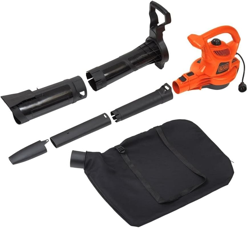 BLACK+DECKER 3-in-1 Handheld Leaf Blower Vacuum Mulcher Corded 12-Amp 