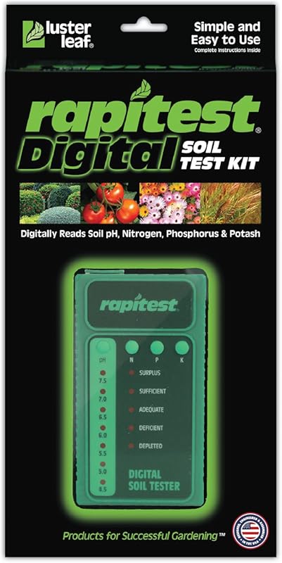 Luster Leaf 1605 Rapitest Digital Soil Test Kit for pH and Nutrient An