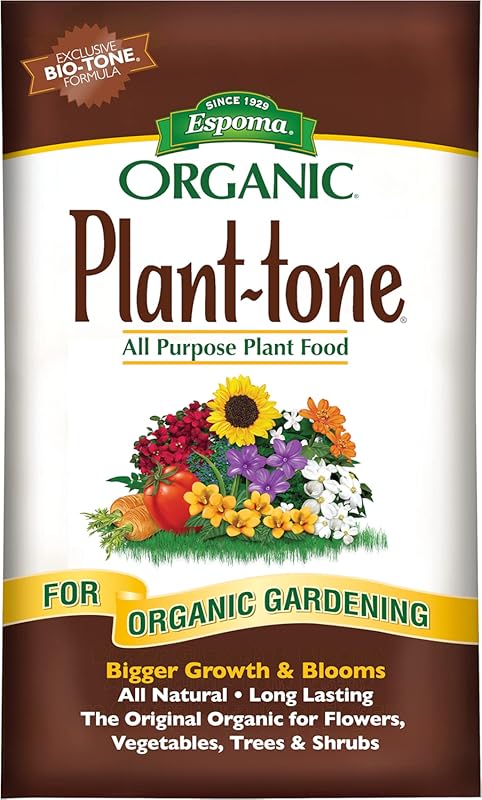 Espoma Organic Plant-Tone 5-3-3 All Purpose Fertilizer for Flowers, Ve