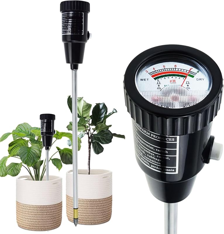 Soil pH Moisture Meter with 295mm Probe for Plant, Tree Testing in Gar
