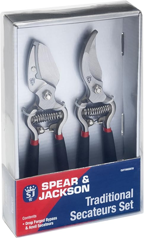 Spear & Jackson 2-Piece Drop Forged Bypass and Anvil Pruner Set with D