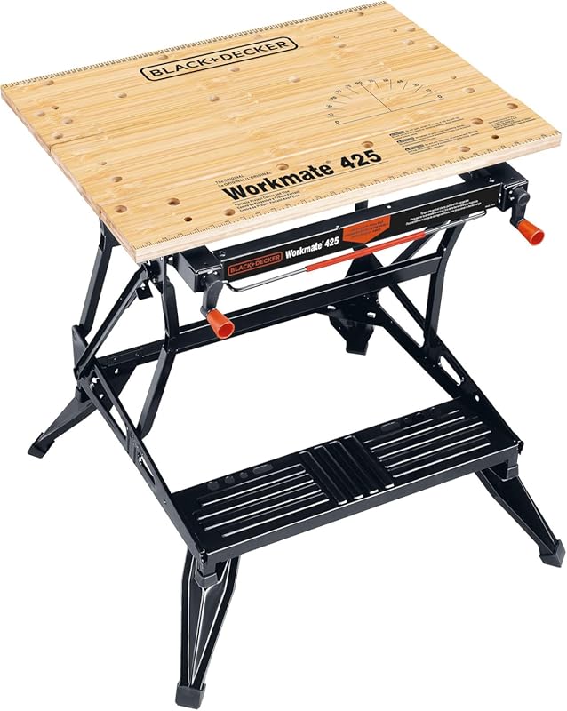 BLACK+DECKER Portable Workmate Folding Workbench with 550 lb Capacity 