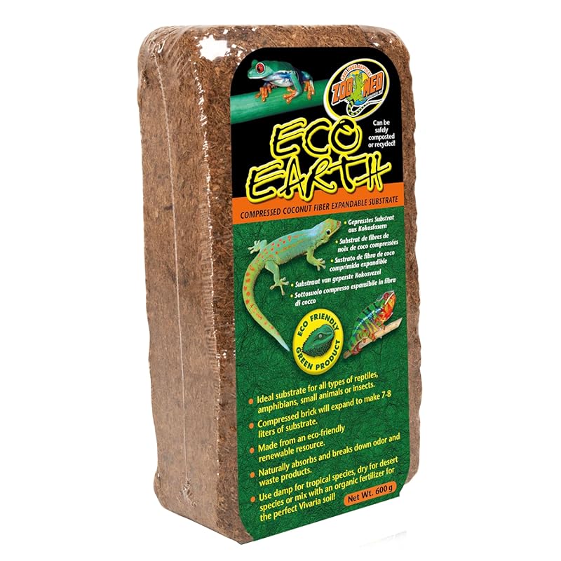 Zoo Med Eco Earth Compressed Coconut Fiber Substrate for Reptiles 1 Br