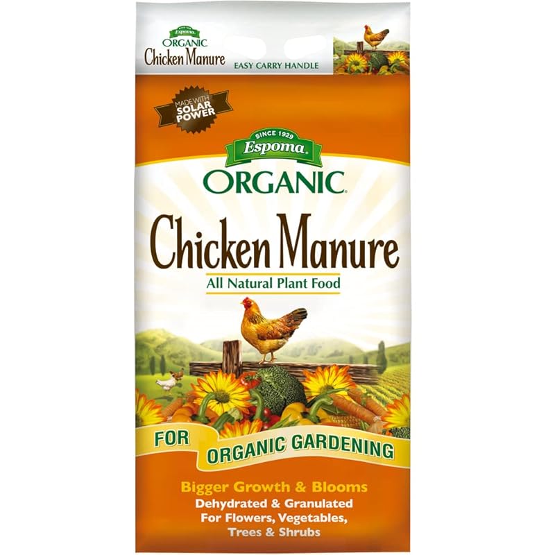 Espoma Organic Chicken Manure 25 lb Bag All Natural Fertilizer for Flo
