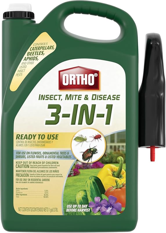 Ortho 3-in-1 Insect Mite Disease Ready-To-Use Spray, 1 Gallon, for Ind