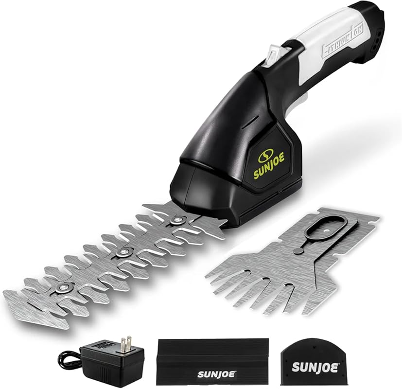 Sun Joe 7.2V Cordless Grass Shears and Trimmer with Charger & Battery