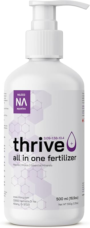 Thrive+ All in One Liquid Aquarium Plant Fertilizer - 500ml Highly Con
