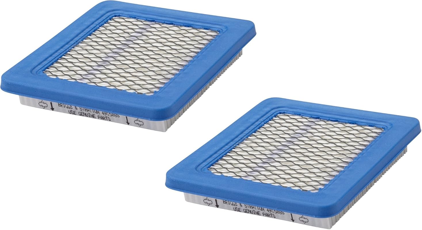 2 Pack Genuine Briggs & Stratton 491588S Air Filter - Replaces 399959