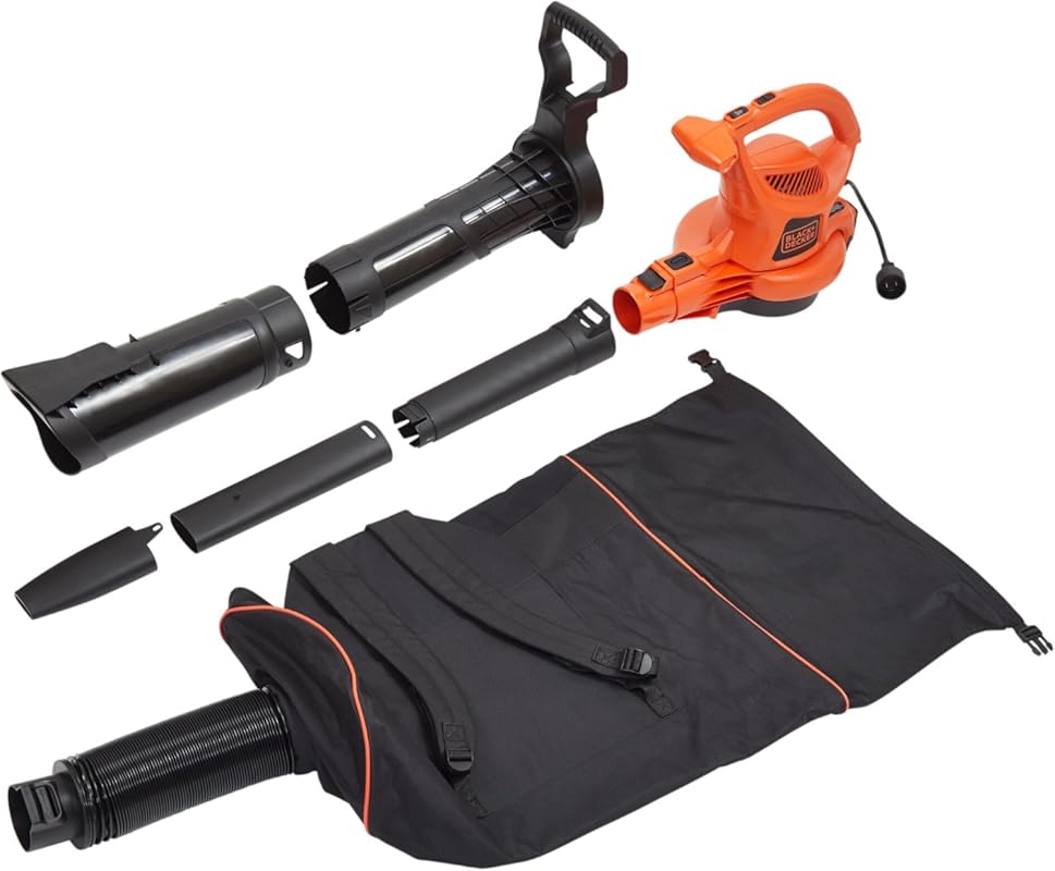 BLACK+DECKER 3-in-1 Backpack Leaf Blower Vacuum Mulcher 250 MPH 400 CF