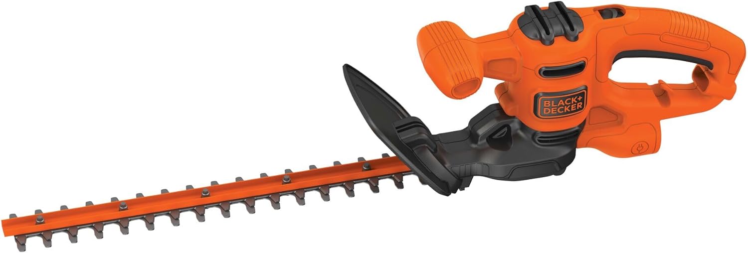 BLACK+DECKER Compact Corded Electric Hedge Trimmer with 16-Inch Blade,