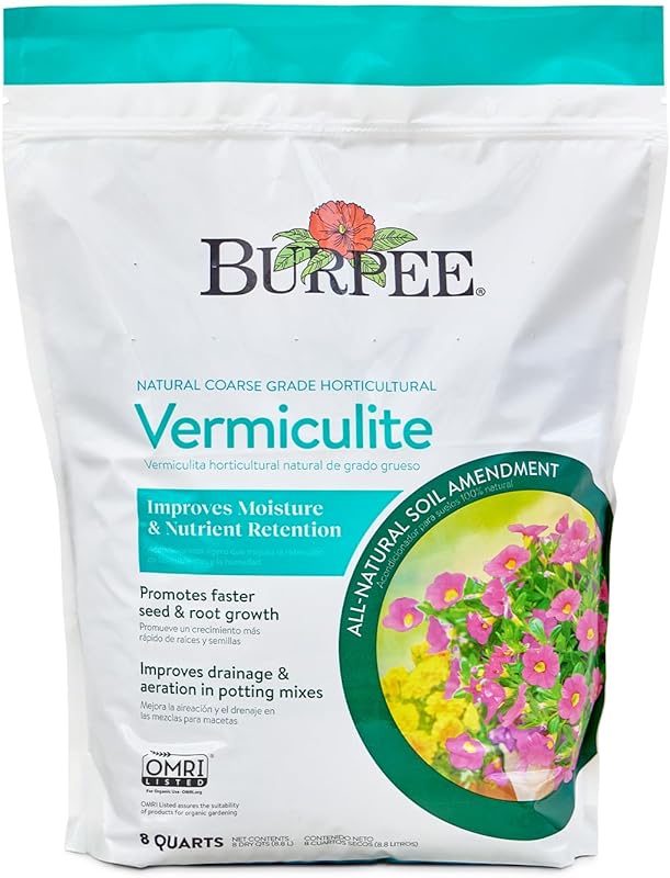 Burpee Organic Horticultural Vermiculite 8 Quarts: For Potting Soil, S
