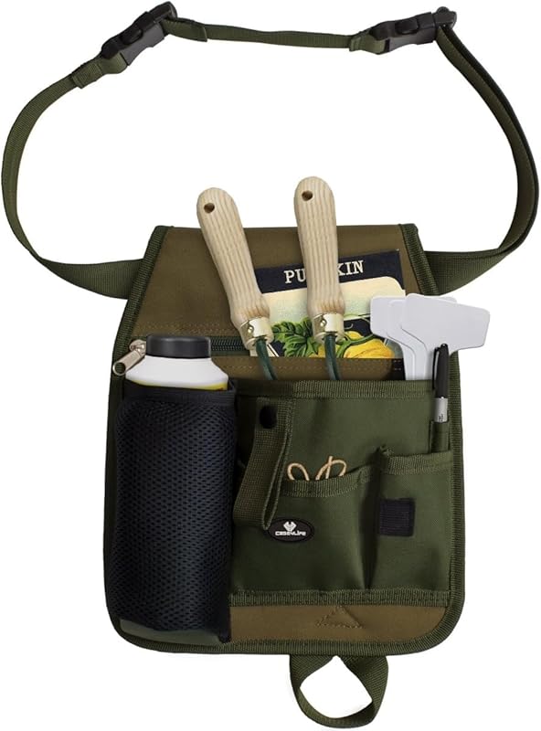 Case4Life Garden Tool Pouch with Multiple Pockets, Adjustable Waist Be