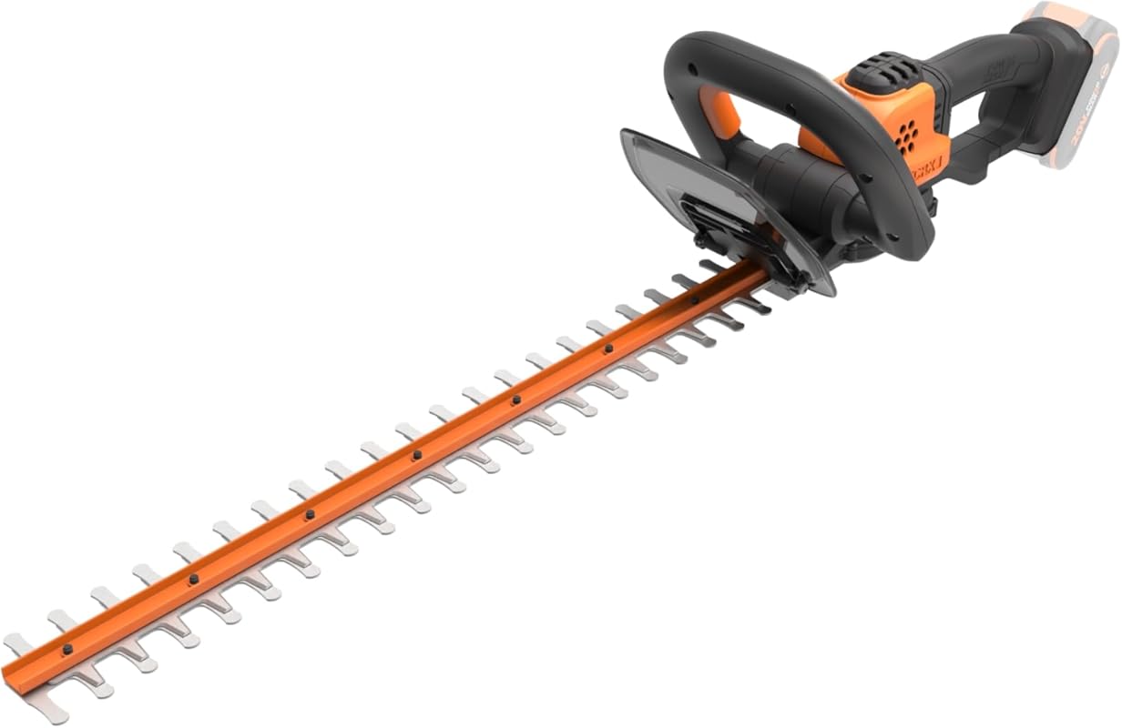 WORX 22-Inch Cordless Hedge Trimmer Featuring Dual-Action Blades, Ligh