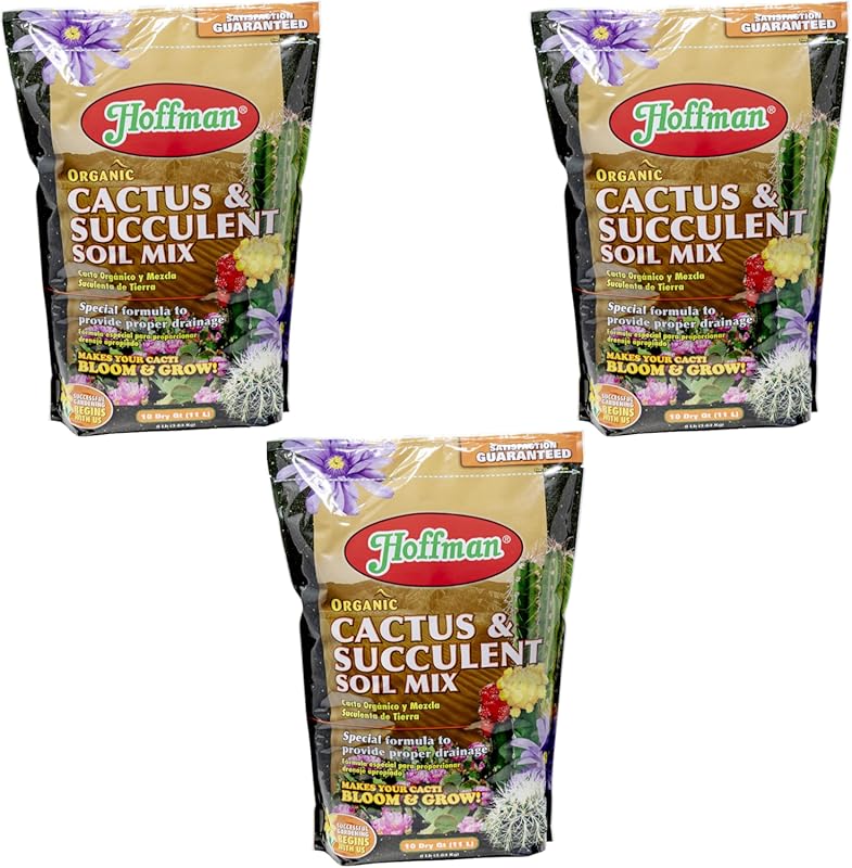 Hoffman Organic Cactus and Succulent Soil Mix provides proper drainage