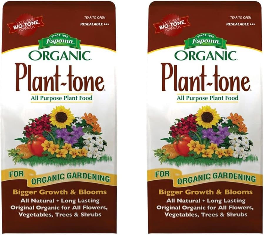 Espoma Organic Plant-Tone 5-3-3 All-Purpose Natural Plant Food for Flo