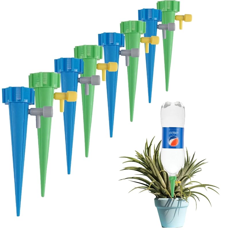 LABOTA 24-Pack Self Watering Spikes: Adjustable Valve Automatic Plant 
