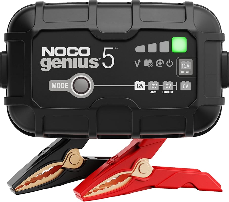 NOCO GENIUS5 5A 6V/12V Smart Battery Charger with Automatic Maintainer
