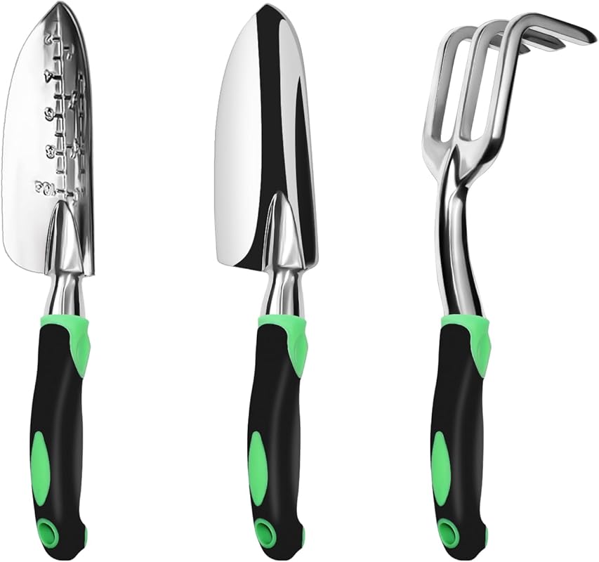 3-Pack Aluminum Heavy Duty Gardening Kit with Hand Trowel, Transplant 