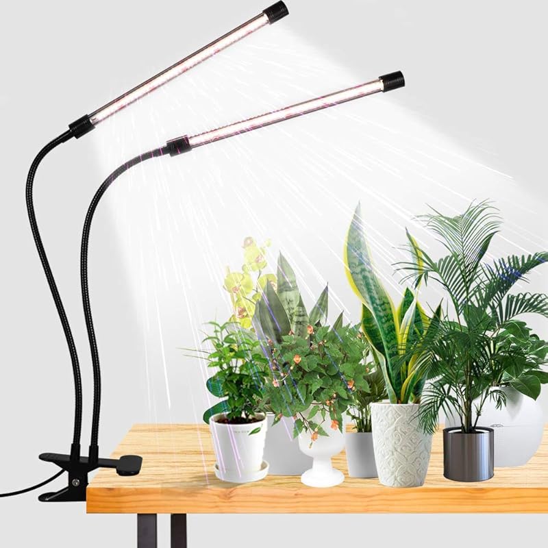 GooingTop LED Grow Light with 6000K Full Spectrum, Clip Design, 5-Leve