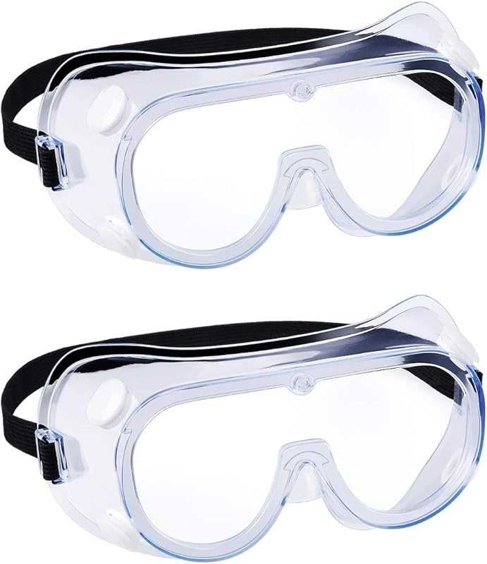 YunTuo 2-Pack Anti-Fog Safety Goggles – Adjustable, Lightweight, White