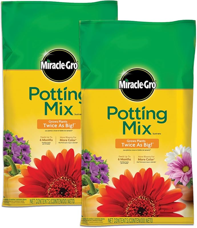 Miracle-Gro Potting Mix for Containers – 6-Month Feed for Flowers, Veg