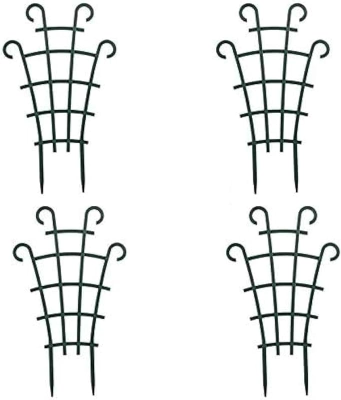 4 Pack Stackable Small Trellis for Climbing Plants - Indoor Outdoor Su