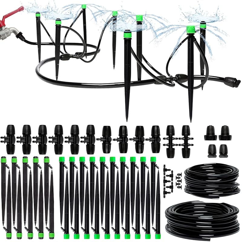 CARPATHEN Drip Irrigation System for Raised Beds, Lawn, Pots, Greenhou