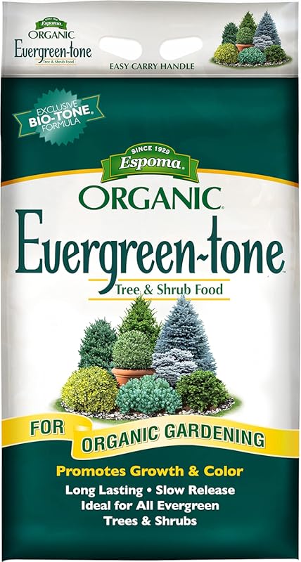 Espoma Organic Evergreen-Tone 4-3-4 Fertilizer for Evergreen Trees, Sh