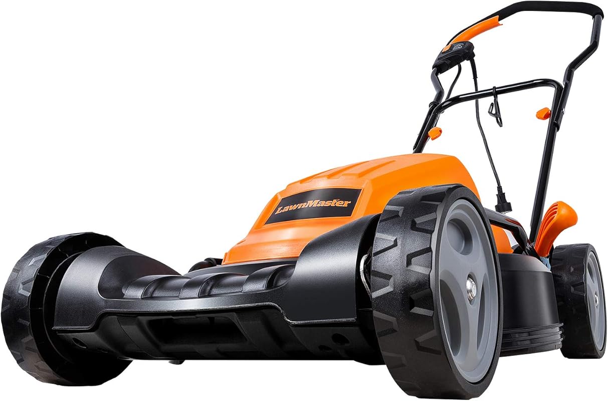 LawnMaster 19-Inch Electric Lawn Mower with 12AMP Motor for Powerful C