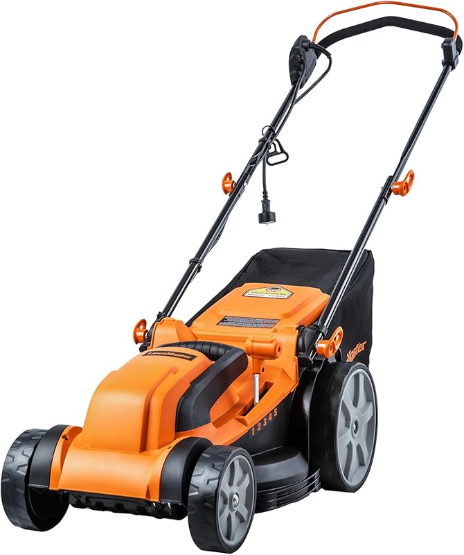 LawnMaster MEB1216K 16-Inch Electric Lawn Mower with 12AMP Motor for E