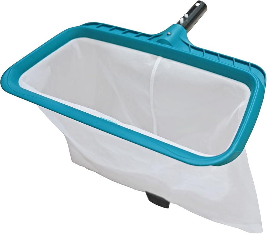 POOLWHALE Heavy Duty Pool Skimmer Net with Nylon Mesh for Fast Cleanin