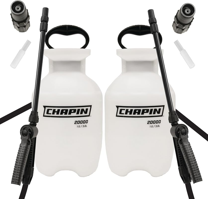 Chapin 22000 Pump Sprayer 2-Pack: 1-Gallon Translucent Tanks, Easy Fil