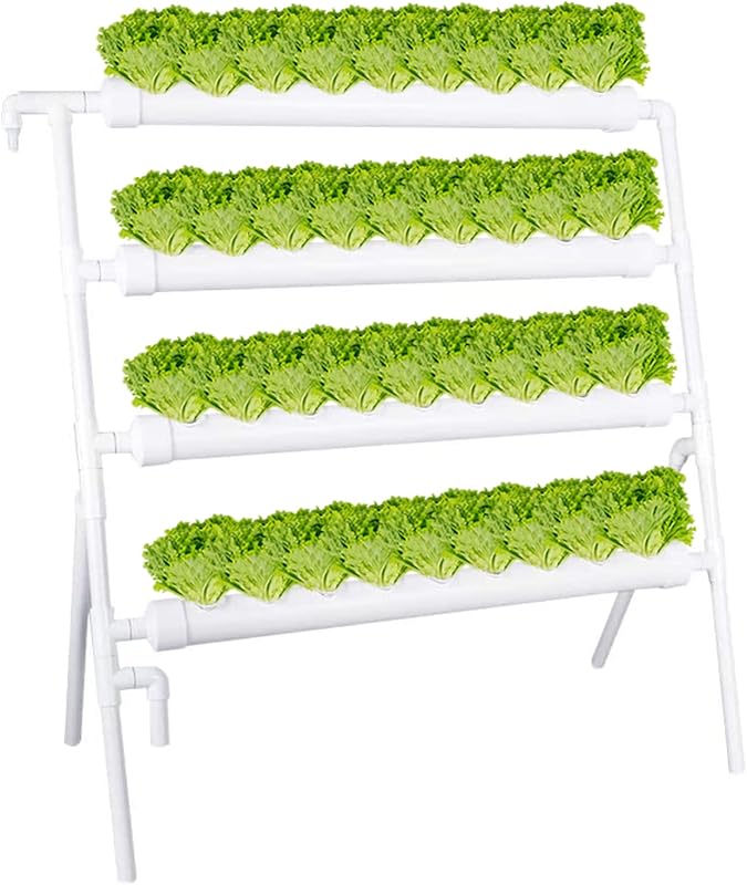 36-Plant Hydroponic Growing System Kit with Food-Grade PVC-U Pipes for