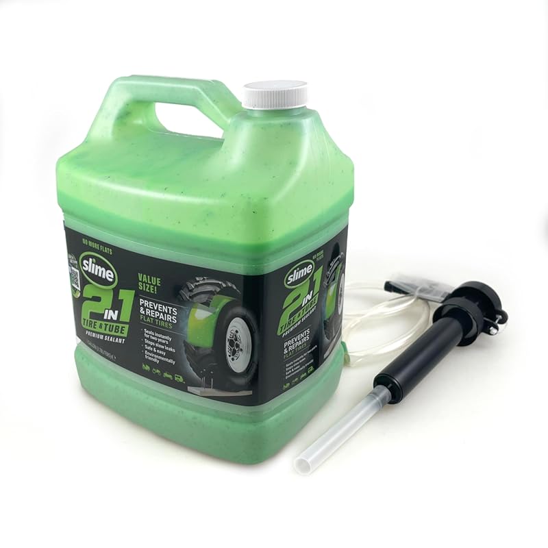 Slime 10207 2-in-1 Tire & Tube Sealant - Premium Puncture Repair for A