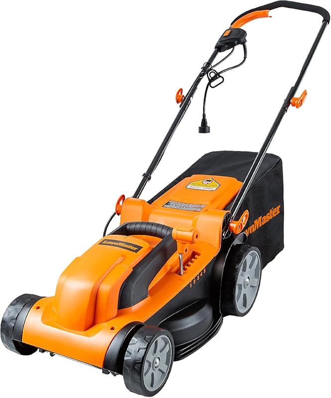 LawnMaster MEB1114K Corded Electric Lawn Mower with 15-Inch Deck and 1