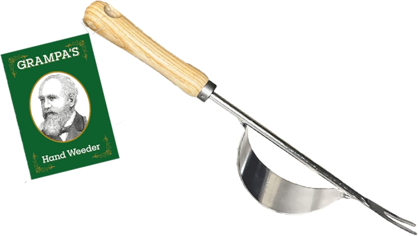 Grampa's Easy to Use Hand Weeder - Durable Lever Design with V-Shaped 