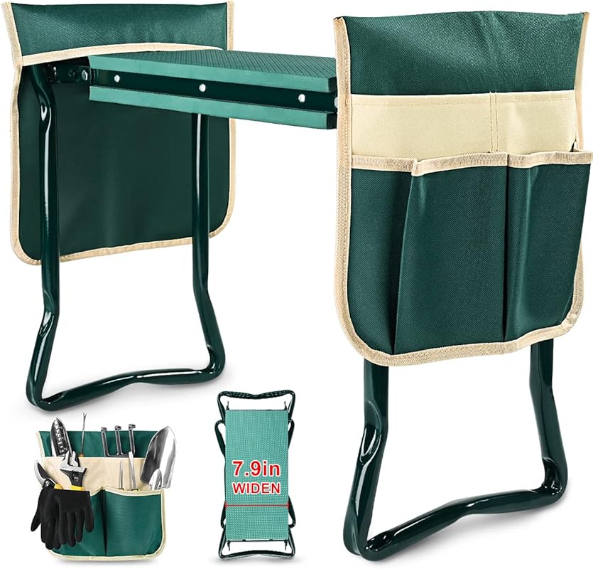 KVR Garden Kneeler and Seat Upgraded: Thick Wide Soft Pad, Heavy Duty 