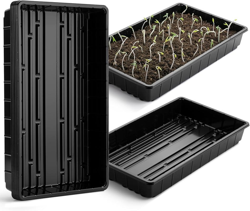Mr. Pen 5-Pack Black Plastic Growing Trays – 17x10